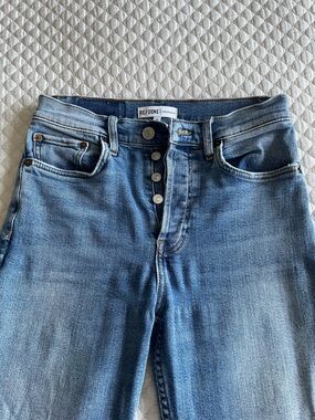 Re/Done Women’s Light Blue High-Rise Button-Fly Jeans